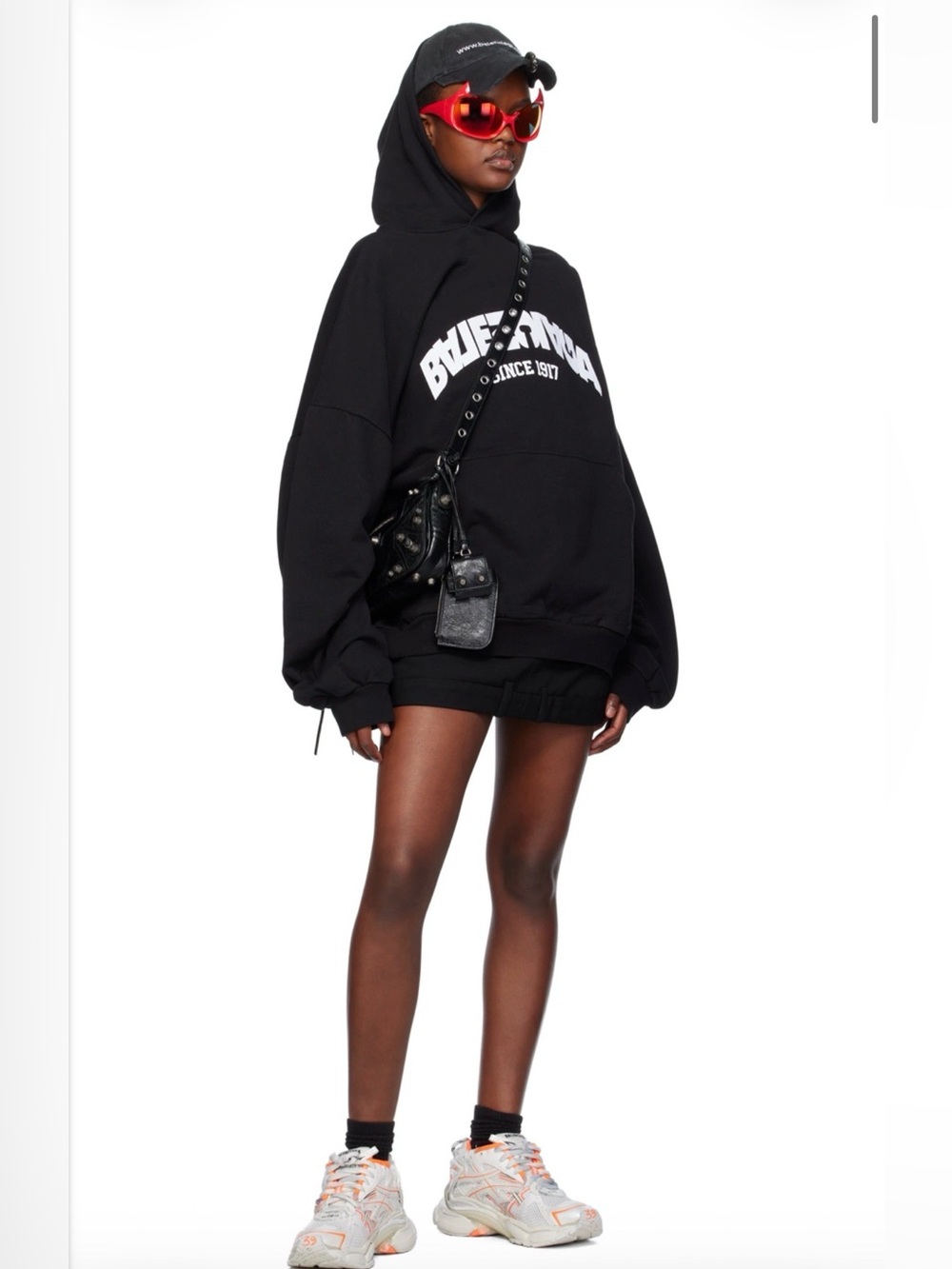 Balenciaga Black Oversized Logo Hoodie UNISEX